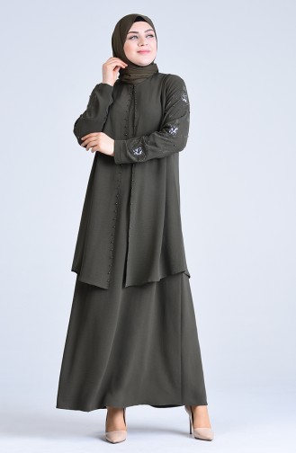 Grösse Grosse Jeans Abaya 1307-01 Khaki 1307-01