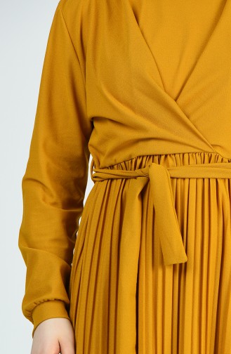فستان أصفر خردل 8055-06
