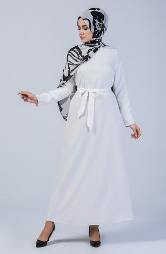 Naturfarbe Hijab Kleider 60087-03