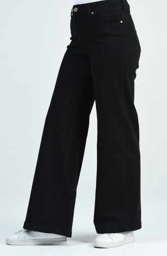 Cepli Bol Paça Kot Pantolon 9104-01 Siyah