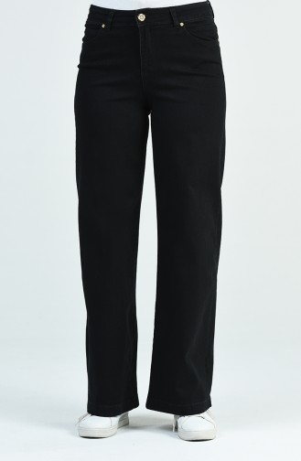 Cepli Bol Paça Kot Pantolon 9104-01 Siyah