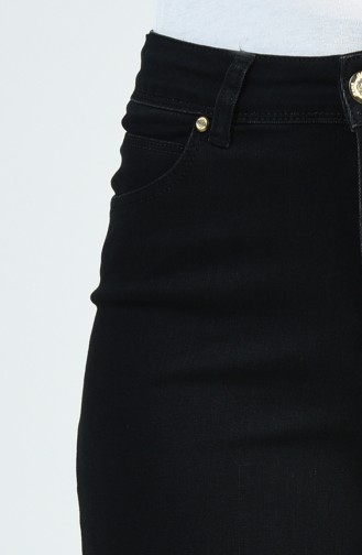 Cepli Bol Paça Kot Pantolon 9104-01 Siyah