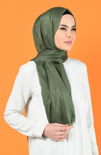 Patterned Cotton Shawl 901609-15 Green 901609-15