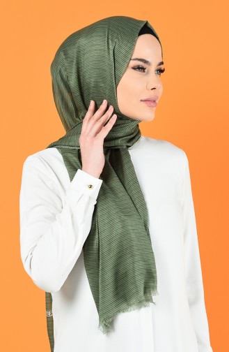 Patterned Cotton Shawl 901609-15 Green 901609-15