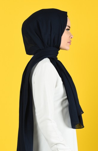 Plain Cotton Shawl 19052-02 Navy Blue 19052-02