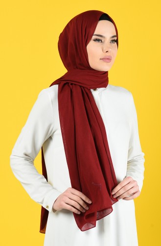 Plain Cotton Shawl 19052-06 Cherry 19052-06