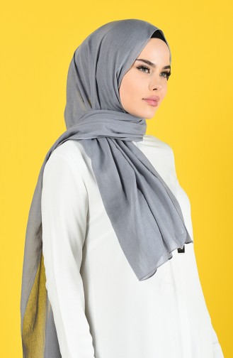 Plain Cotton Shawl 19052-12 Gray 19052-12