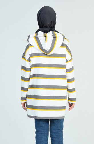 Striped Sweatshirt 0701-02 Yellow Grey 0701-02