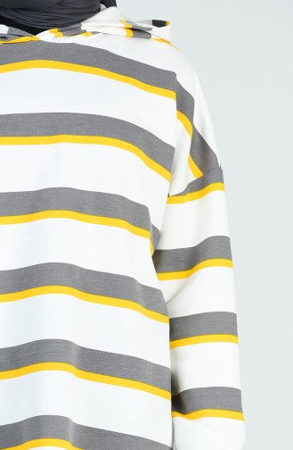 Striped Sweatshirt 0701-02 Yellow Grey 0701-02