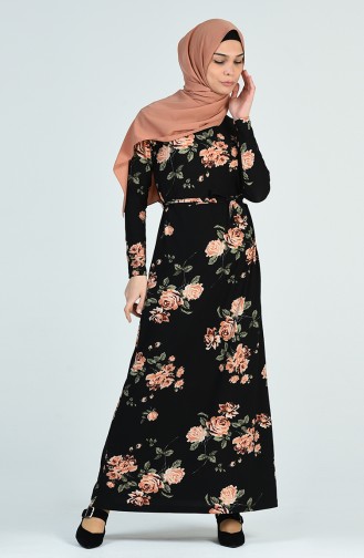 Robe a Motifs 9000A-01 Noir 9000-01