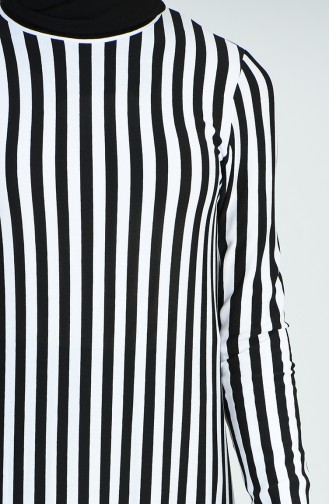 Striped Dress 0273-03 Black 0273-03