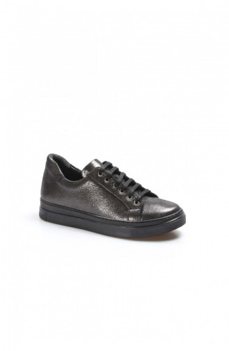 Fast Step Spor Ayakkabı Hakiki Deri Çelik Simli Sneaker Ayakkabı 864Za1005
