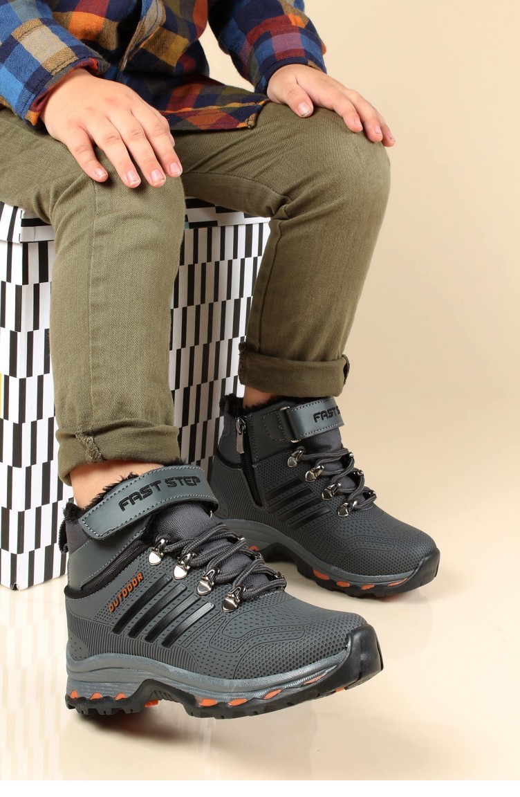 fast step bot erkek cocuk fume oranj unisex cocuk outdoor bot 865sfa6010