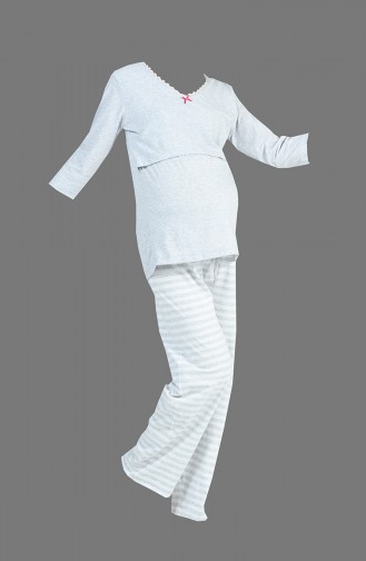 Women s Pregnant Pyjama Suit 705057-A Gray 705057-A