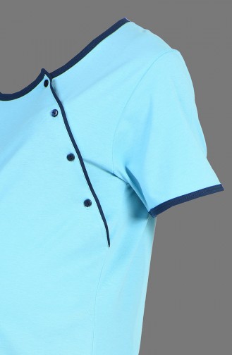 Women s Pregnant Short Sleeve Capri Pyjama Suit 802141-A Blue 802141-A