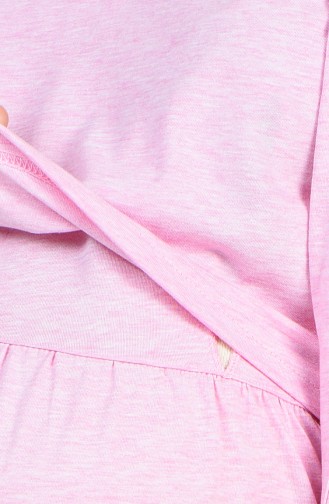 Langarm Schwanger Nachthemd Morgenmantel Set 909044-B Pink 909044-B