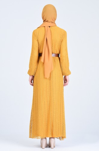 Belted Dress 8051-02 Mustard 8051-02