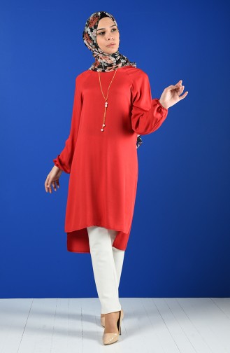 Necklace Asymmetric Tunic 2013-03 Red 2013-03