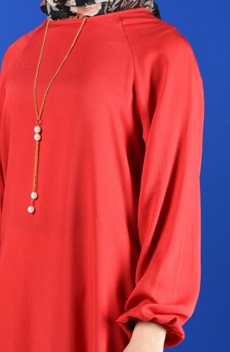Necklace Asymmetric Tunic 2013-03 Red 2013-03