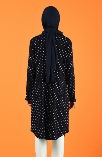 Polka Dot Tunika 1094-01 Dunkelblau 1094-01