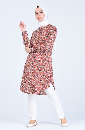 Patterned Viscose Tunic 6457-04 Tile 6457-04