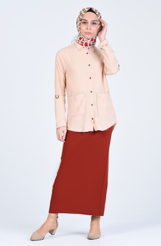 Salmon Overhemdblouse 1644-03