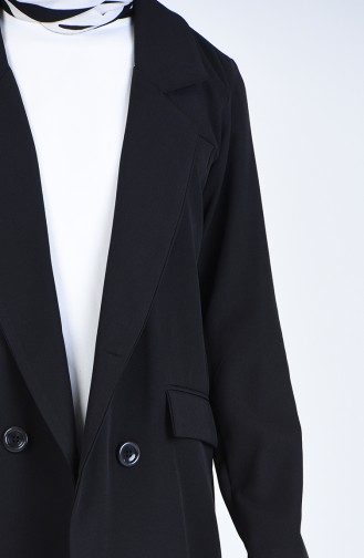 Düğmeli Ceket Pantolon İkili Takım 1054-05 Siyah