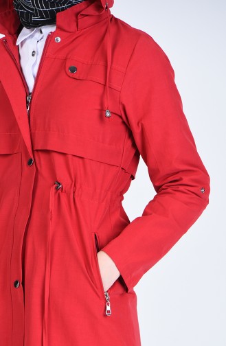 Claret Red Trenchcoat 6093-01