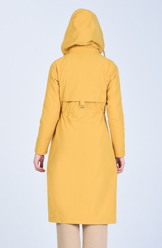 Trench Coat a Capuche 6093-03 Moutarde 6093-03