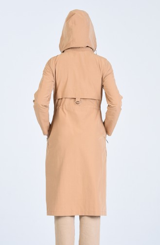 Trench Coat a Capuche 6093-04 Camel 6093-04