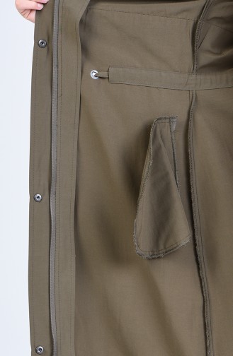 Trenchcoat mit Kapuze 6093-05 Khaki 6093-05