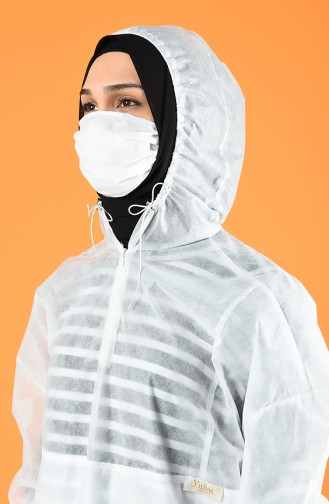 Protecteur de Vêtements avec Masque Offert 6463-01 Blanc 6463-01