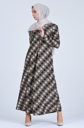 Silvery Dress 1382-01 Brown 1382-01