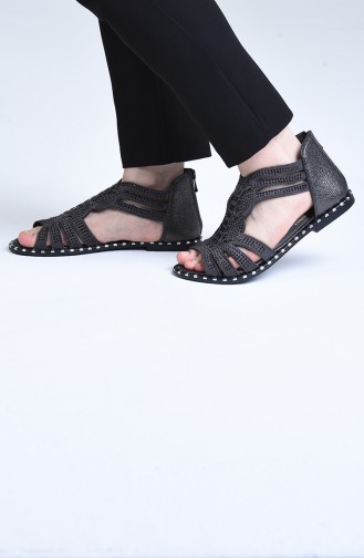Smoke-Colored Summer Sandals 0008-02