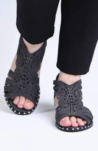 Light Black Summer Sandals 0008-02