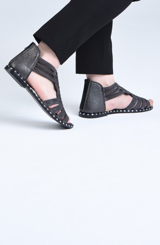 Light Black Summer Sandals 0008-02