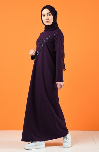 Lila Hijab Kleider 5042-01