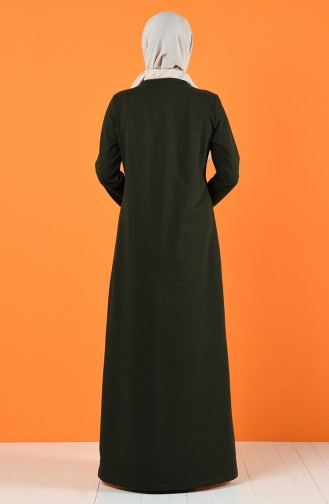 Khaki Hijab Kleider 5042-02