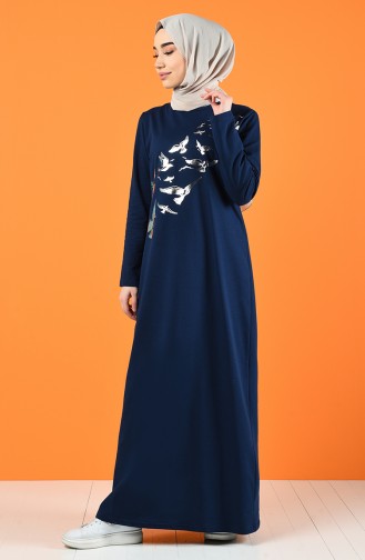 Indigo Hijab Dress 5042-03