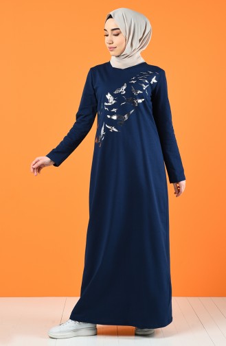 Indigo Hijab Dress 5042-03