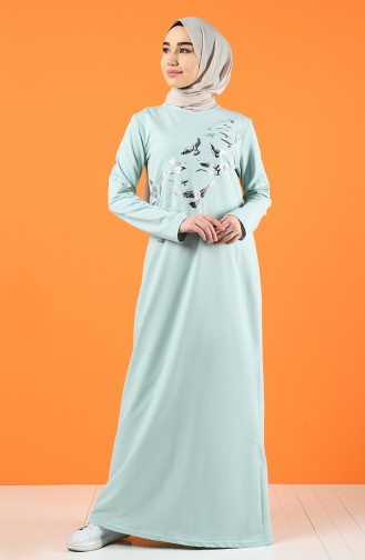 فستان أخضر حشيشي 5042-10