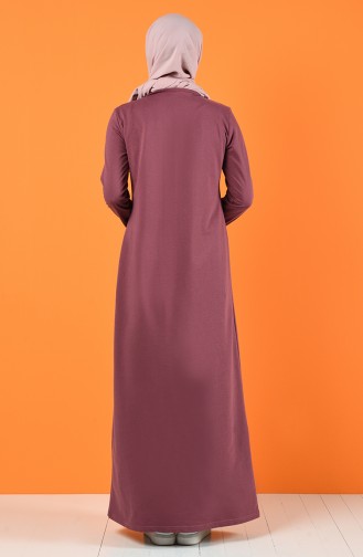 Robe Hijab Rose Pâle 5042-13
