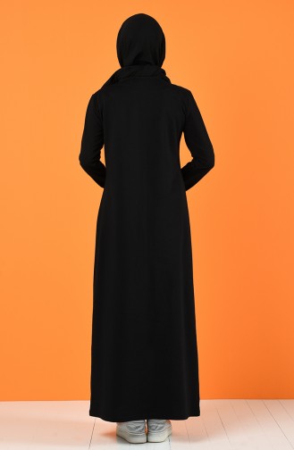 Black Hijab Dress 5042-14