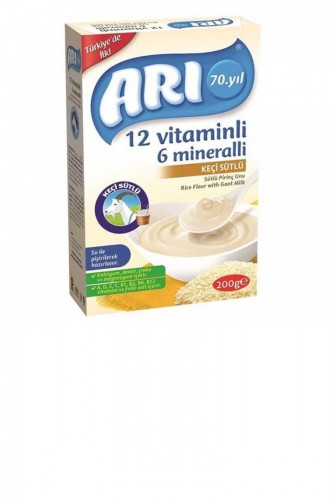 Arı 200Gr 12 Vitaminli 6 Mineralli Keçi Sütlü Pirinç Unu