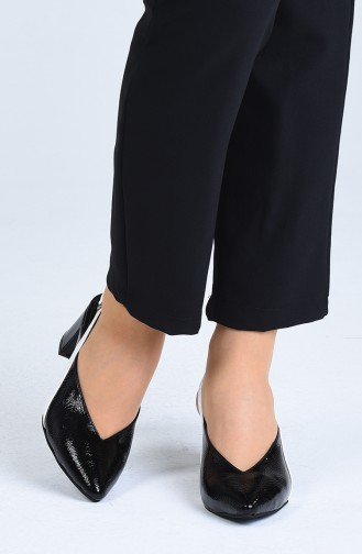 Women s Heeled Shoes 0026-01 Black Crease Patent Leather 0026-01