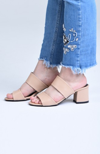 Women s Heeled Slipper 9102-05 Skin Color 9102-05