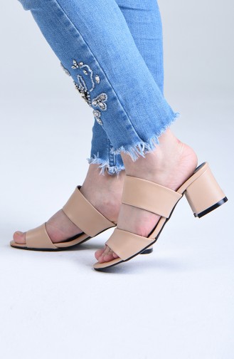 Women s Heeled Slipper 9102-05 Skin Color 9102-05