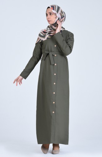 Khaki Hijab Dress 2000-03