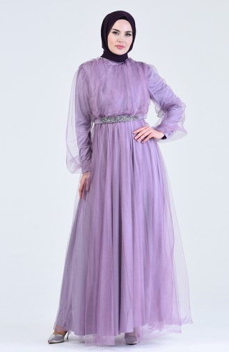 Lilac İslamitische Avondjurk 1018-03