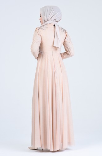 Silvery Evening Dress 1551-06 Beige 1551-06